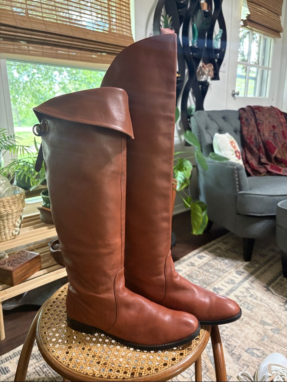 Coach Cheyanne over the knee leather boots. Size 8 1/2